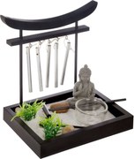 Decorat cu o figură de Buddha și clopoței ZEN GARDEN, 15 x 12 x 16,5 cm