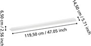 Eglo 901517-LED RGBW Panou LED aplicat MORADILLO-Z LED/28W/230V 120x15 cm alb