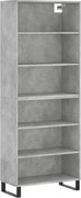 vidaXL Dulap înalt, gri beton, 69,5x32,5x180 cm, lemn compozit