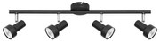 Lustra 4 spoturi design industrial metalica KONRAD negru 5325 RX
