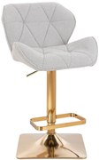 HR111KW Scaun Gri Boucle cu Bază Aurie