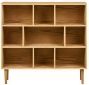 Bibliotecă în culoare naturală cu aspect de lemn de stejar 30x104,5x112 cm Oshawa – House Nordic