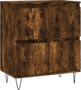 vidaXL Servantă, stejar fumuriu, 60x30x75 cm, lemn compozit