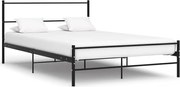 vidaXL Cadru de pat, negru, 160 x 200 cm, metal
