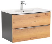 Dulap inferior Vario Trim 80 cu lavoar antracit-stejar