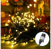 Aigostar - Instalație luminoasă LED de exterior pentru Crăciun, 600 LED, 8 funcții, 18 m, IP44, alb cald