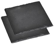 Kesper 38109 Set de tăvi de servire din ardezie, 2buc., 20 x 20 cm
