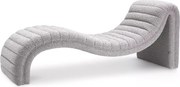 Pat de zi tip sezlong design LUX Pioneer boucle grey