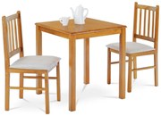 Set de masă din lemn masiv cu 2 scaune,  69 x 69 x75 cm, stejar Iandhaus