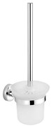 Perie de toaletă de perete SAMBA sticlă alburie/crom lucios