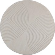 vidaXL Covoare de zonă Rotund GALATI Crem Ø 120 CM Poliester