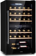 Klarstein Barossa 29 Duo, frigider pentru vin, 29 sticle, 80 litri, 2 zone, buton de control