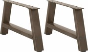 vidaXL Picioare pentru măsuță de cafea în formă de A, 2 buc., 70x(30-31) cm, oțel