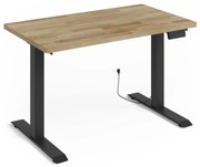 Masă PC electrică Natura 120 (Stejar + Negru). Promo -7%. 1124883