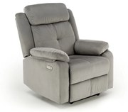 Fotoliu recliner Loris stofa gri H105 cm