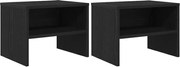 vidaXL Dulap de noapte 2 pcs Stejar negru 40 x 40 x 30 cm