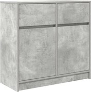vidaXL Bufetă cu sertar Gri beton 80x34x76 cm Lemn prelucrat