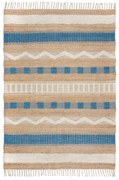 Covor albastru/în culoare naturală țesut manual din amestec de iută 160x230 cm Medina Jute – Flair Rugs