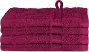 vidaXL Prosop pentru musafiri SOLUND 4 pcs Bordo 15 x 21 cm 550 gsm