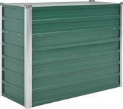 vidaXL Strat înălțat de grădină, verde, 100x40x77 cm, oțel galvanizat