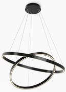 Lustra suspendata LED 2 inele negre Rim