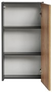 Dulap de baie suspendat Monako grey oak 40x75 cm, gri cu stejar