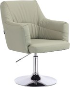 HR840N Scaun Culoarea Inului Piele Ecologica Premium Soft cu Bază Cromata