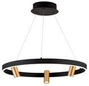Lustra LED suspendata cu 3 spoturi BERLIN negru/auriu