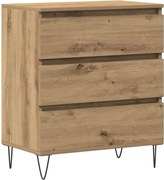 vidaXL Bufet cu sertar Stejar Artizanal 60 x 35 x 70 cm Lemn compozit