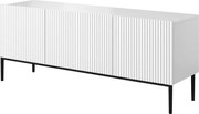 Comodă TV Nicole 150 cm - alb mat / picioare negre