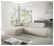 Colțar extensibil PRATO, cu spațiu de depozitare, în formă de L (orientare stânga), bej