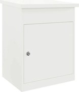 vidaXL Cutie pentru colet cu depozitare Alb 47.5 x 38 x 59 cm Oțel