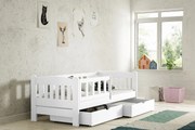 Pat copii Alvins 80x180 - lemn alb