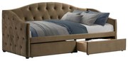 Pat de o persoană (divan) 90 cm Zonas (maro) (cu somieră) (cu sp. depozitare). 1116568