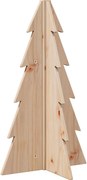vidaXL Brad de Crăciun decorativ, 69,5 cm, lemn de pin masiv