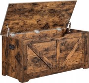 Cutie de depozitare cu capac TAYLOR 100x40 cm, maro rustic