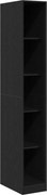 vidaXL Dulap cu raft Stejar Negru 30 x 50 x 200 cm Lemn compozit