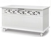 Ladă din lemn JERSEY, 80x40x48cm, alb Casaria