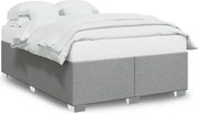 vidaXL Cadru de pat fără saltea, gri deschis, 140x190 cm, textil