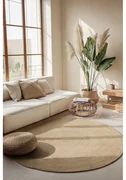 Covor fildeș reversibil rotund din iută ø 200 cm Braided Ivory – Hanse Home