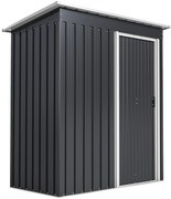 Outsunny Magazie Scule Cu Usa Glisanta Negru Usor De Montat Cu 6 Compartimente Stil Modern 163x89x182 cm | Aosom Romania