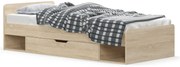 Pat de o persoană 90 cm Terrell (Stejar sonoma) (fără saltea și somieră). 1053299