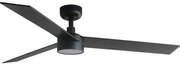 Ventilator LED dimabil FARO 34298WT-1TW RUDDER L LED/18W/230V negru d. 132 cm WT + telecomandă