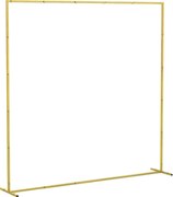 Outsunny Arc de grădină pentru trandafiri din metal Arc de nuntă rezistent la intemperii pentru decor terasă 200x40x200 cm auriu | Aosom Romania