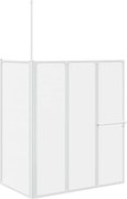 vidaXL Ecran de baie Mat 120 x 70 x 137 cm Aluminiu