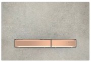 Clapeta actionare rezervor wc Geberit, beton detalii rose gold, Sigma50 Beton detalii rose/gold