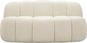 Canapea albă cu tapițerie din țesătură bouclé 145 cm Ball – Mauro Ferretti