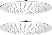 vidaXL Cap de duș tip ploaie, 2 buc., Ø 25 cm, oțel inoxidabil