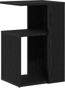 vidaXL Masă laterală Stejar Negru 36 x 30 x 56 cm Lemn compozit