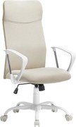 Scaun de birou DINA, max. 120 kg, bej/alb SongmicsHome